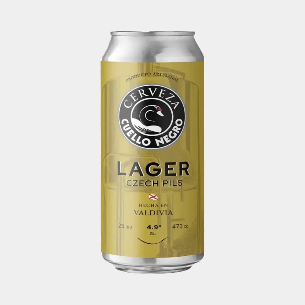 CERVEZA Cuello Negro LAGER CZECH PILS LATA 473cc
